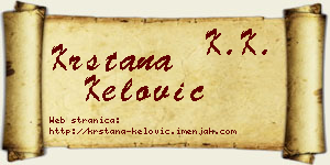 Krstana Kelović vizit kartica